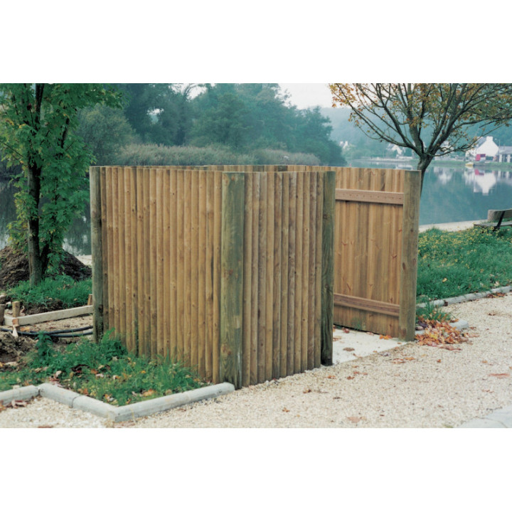 Cache-conteneurs bois Péageois