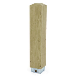 Borne bois carrée amovible