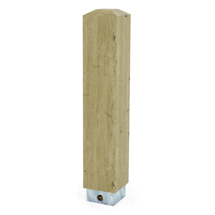 Borne bois carrée amovible