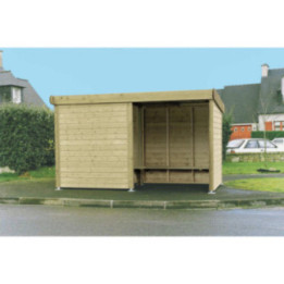 Paroi coupe-vent abri bus Malouins