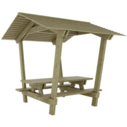 Table pique-nique bois Sanary avec toit