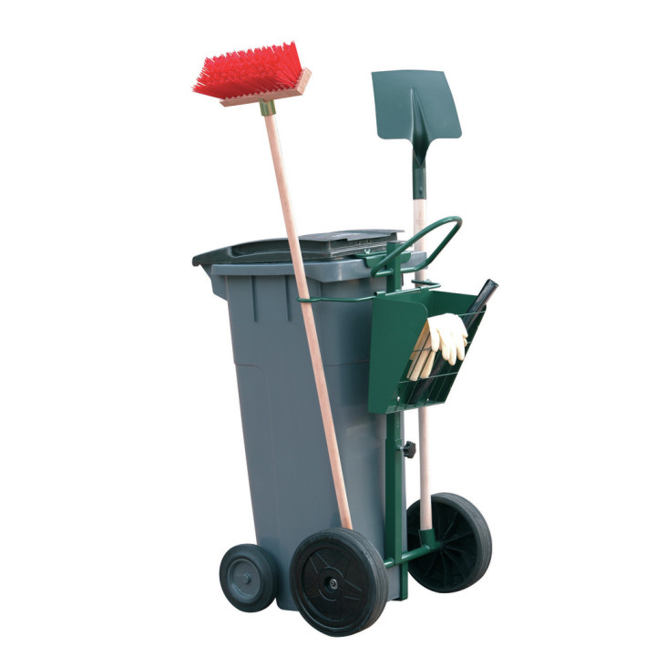 Chariot de voirie pour conteneur poubelle
