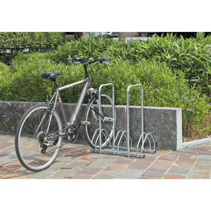 Support vélo 3 à 5 places avec arceau antivol