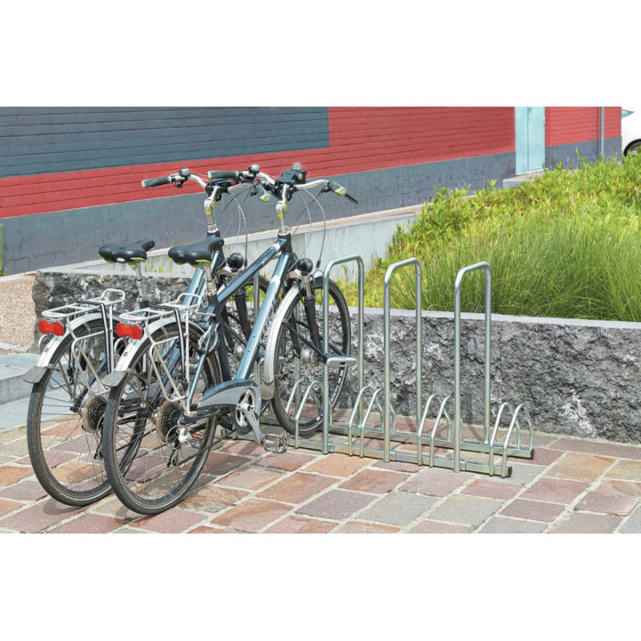 Support vélo 3 à 5 places avec arceau antivol