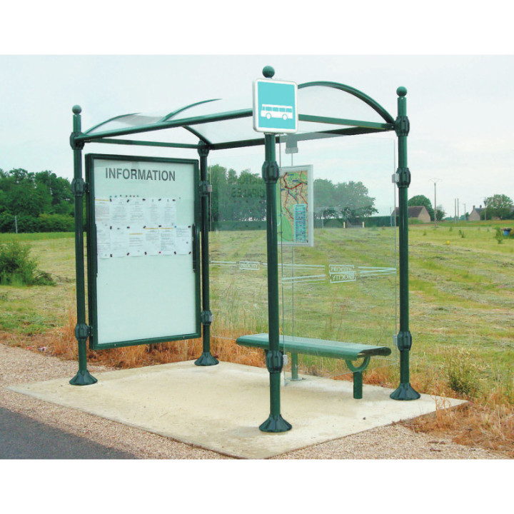 Abri bus poteaux ronds Tarn