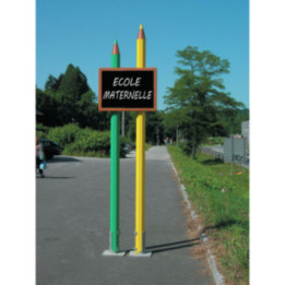 Ardoise personnalisable pour totem crayon simple