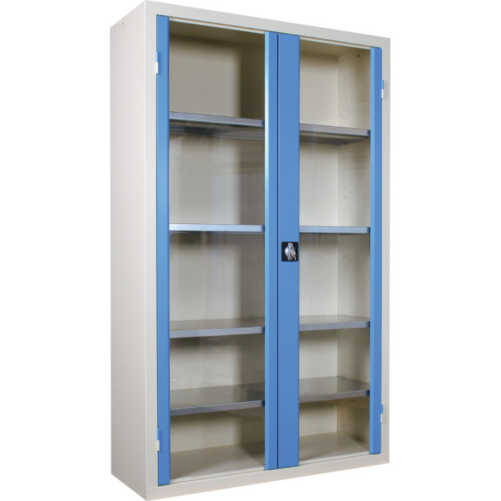 Armoire d'atelier avec portes en plexiglas