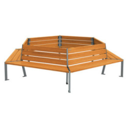 Banc bois tour d'arbre Silaos