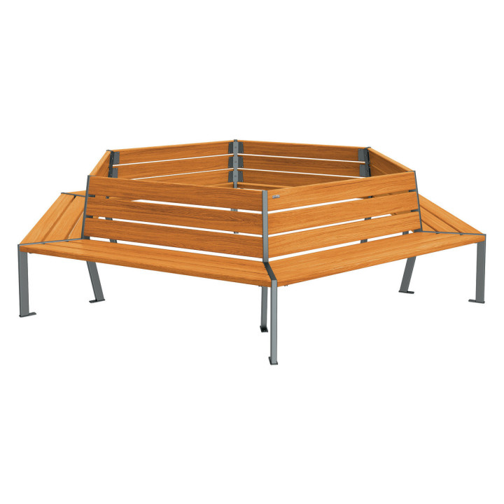 Banc bois tour d'arbre Silaos