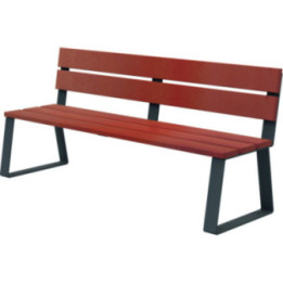 Banc urbain acier et bois Ballade