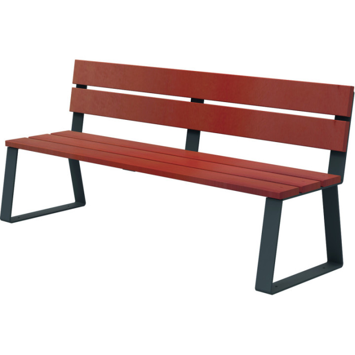 Banc urbain acier et bois Ballade