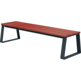 Banc urbain acier et bois Ballade