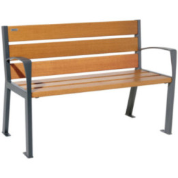 Bancs acier et bois Silaos