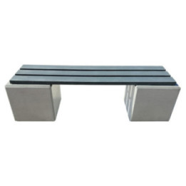Banquette béton et plastique recyclé Mod