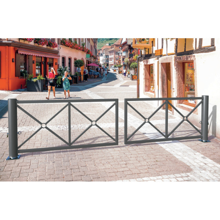 Barrière pivotante acier Déco
