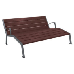 Chaise longue extérieure Silaos recyclé