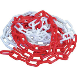 Chaîne plastique rouge et blanche