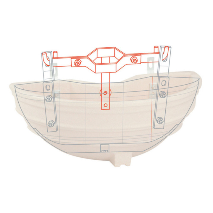 Colliers de fixation pour 2 demi-vasques