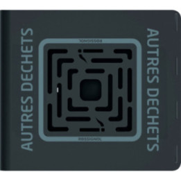 Déchets + cendrier - gris RAL 7011