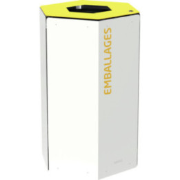 Corbeille tri sélectif acier 50 L Hexatri