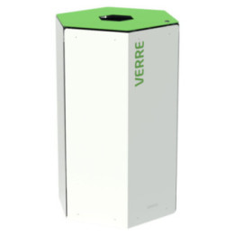Corbeille tri sélectif acier 50 L Hexatri