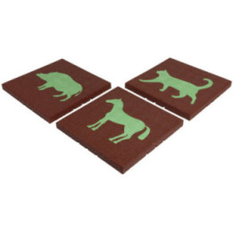 Dalles amortissantes avec motif