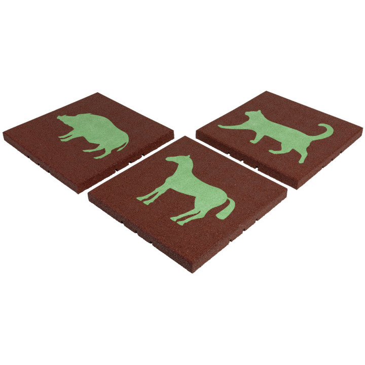 Dalles amortissantes avec motif