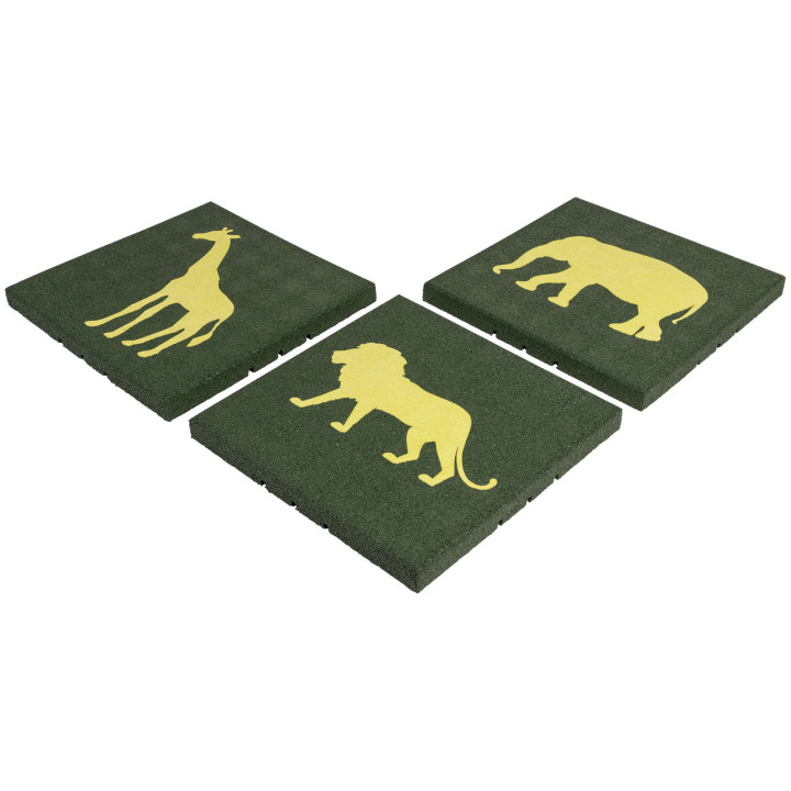 Dalles amortissantes avec motif