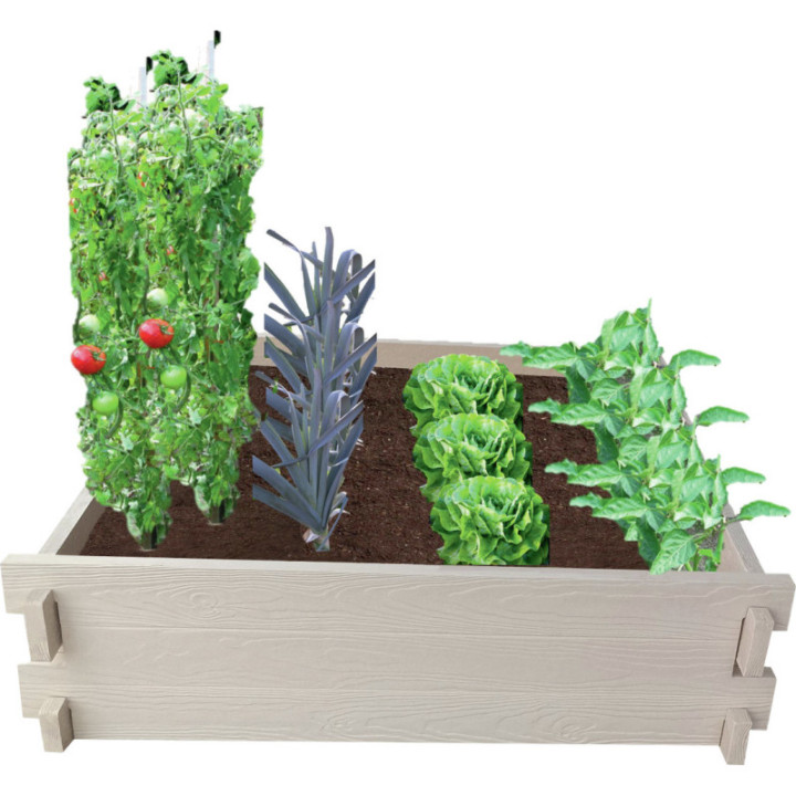 Jardinière béton Carré potager à composer