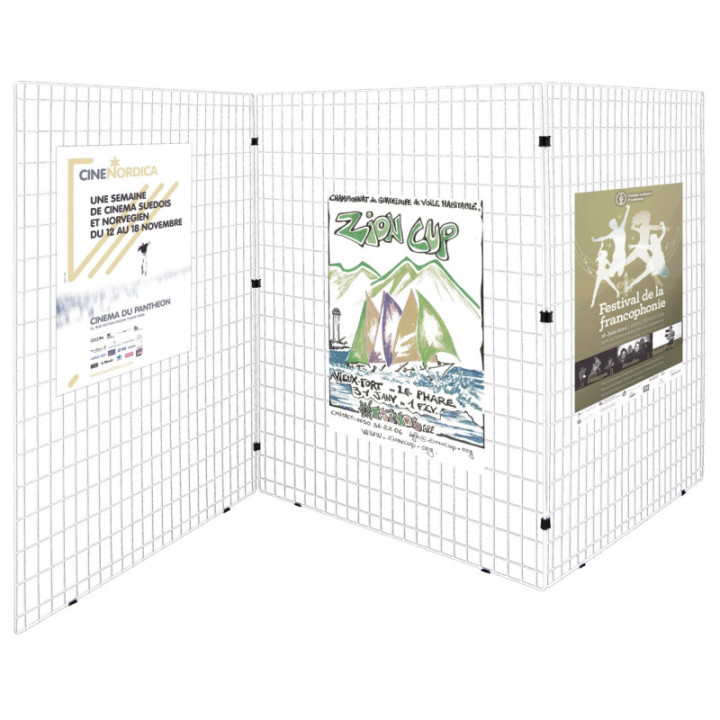 Lot de 10 fixations pour grille d'expo autoporteuse