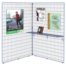 Lot de 10 fixations pour grille d'expo autoporteuse