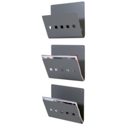 Lot de 3 porte-revues Métalo