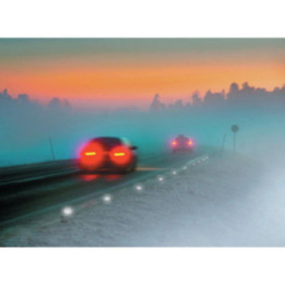 Lot de 6 plots routiers rétroréfléchissants