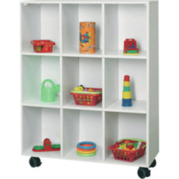 Meuble de rangement 9 cases mobile