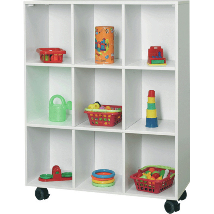 Meuble de rangement 9 cases mobile