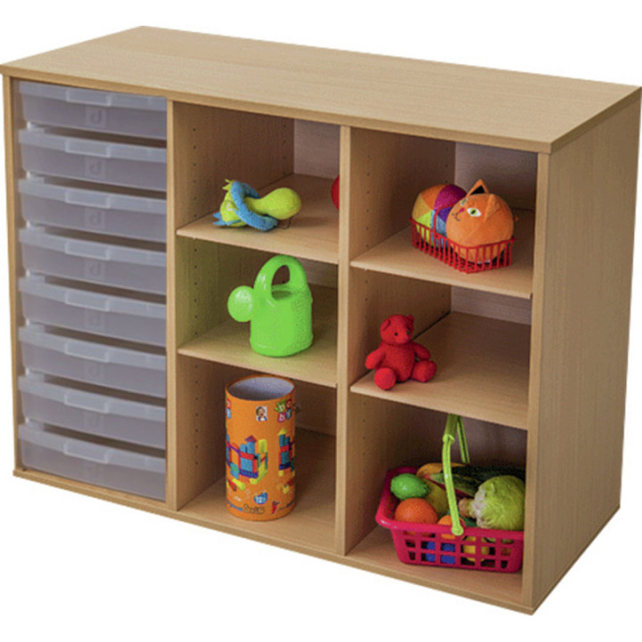 Meuble de rangement mixte 2 ou 3 colonnes