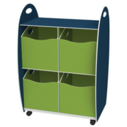 Meuble de rangement scolaire mobile