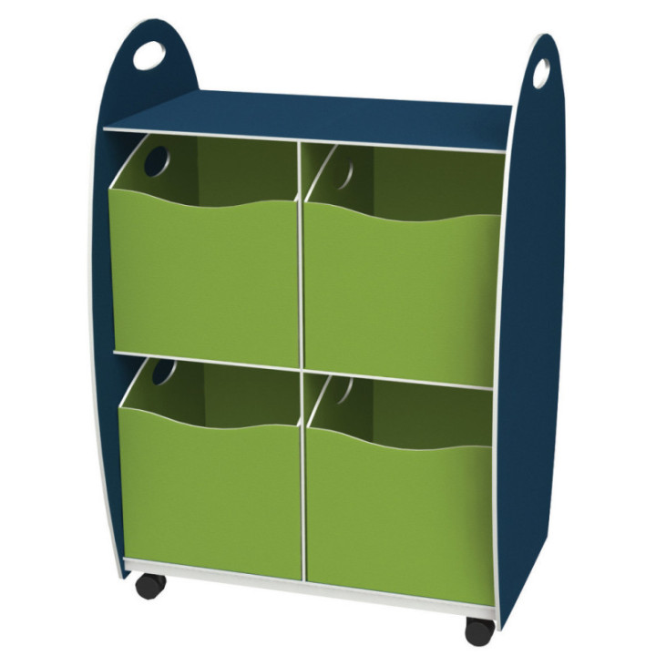 Meuble de rangement scolaire mobile