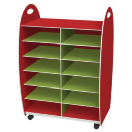 Meuble de rangement scolaire mobile