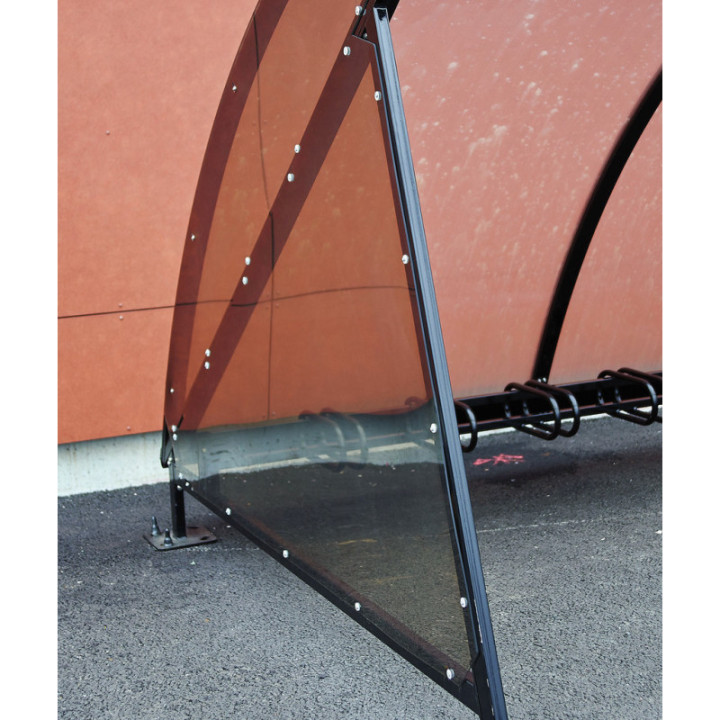 Paire de bardage latéraux abri vélo Demi-lune