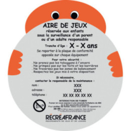 Panneau aire de jeux Bonhomme