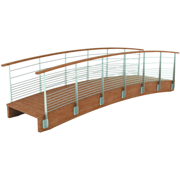 Passerelle garde-corps inox