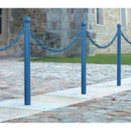 Poteau acier Agora - City - Boule - Inox