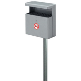 Poteau pour cendrier avec protection pluie ou corbeille de rue