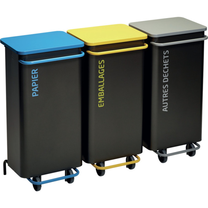 Poubelle de tri mobile Nomade