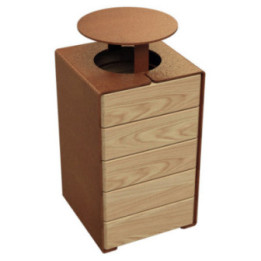Poubelle extérieure Kub bois