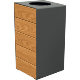 Poubelle extérieure Kub bois