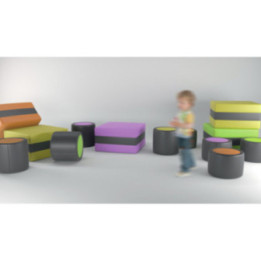 Pouf en mousse - gamme Bonbonnière