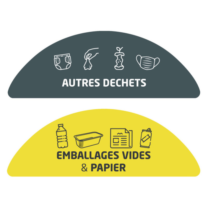 Stickers pour corbeille de tri Tulipe