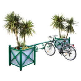 Support vélo à installer entre 2 bacs